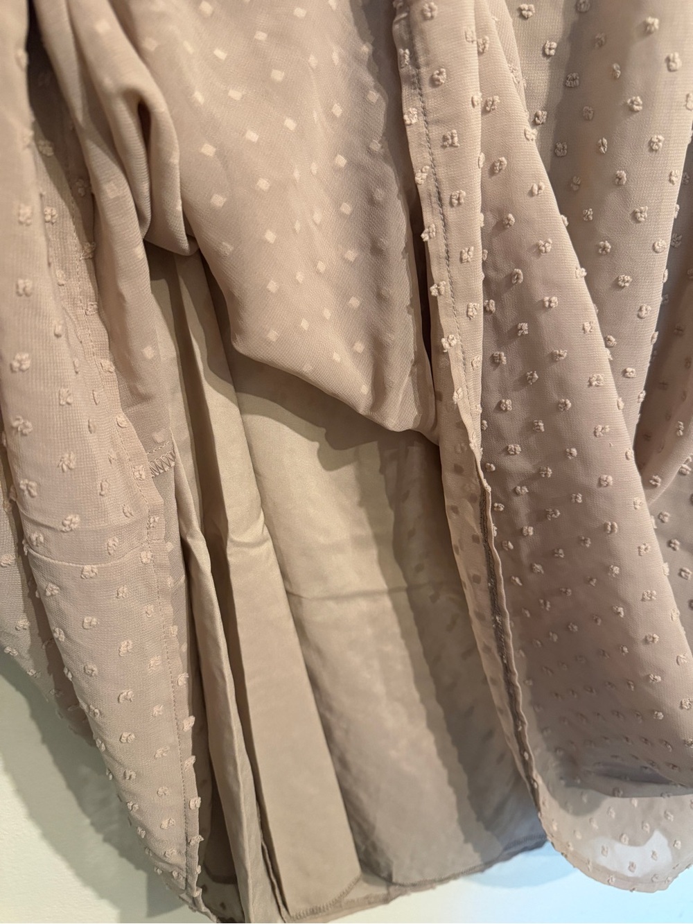 Brand New Zenana Neutral Textured Babydoll Dress - Picture 8 of 8
